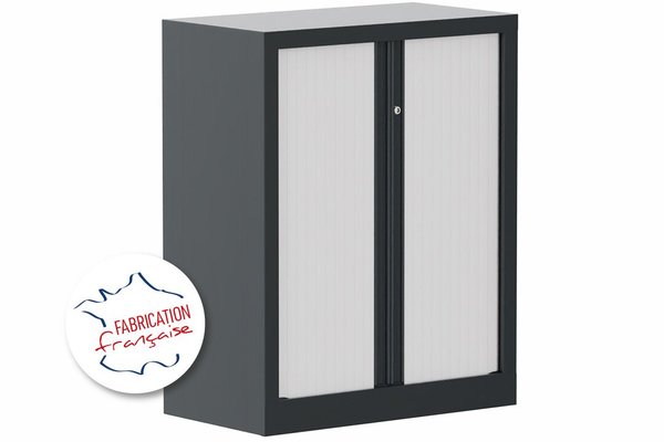[Pas de famille] - [Pas de sous famille] - Armoire à rideaux H100xL80cm 2 tablettes