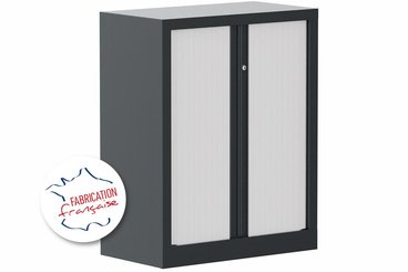 [Pas de famille] - [Pas de sous famille] - Armoire à rideaux H100xL80cm 2 tablettes