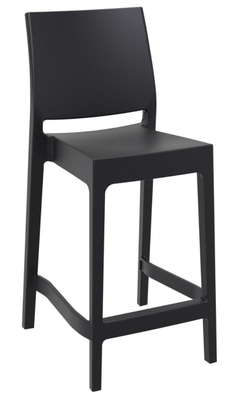 POLYPROPYLENE - CHAISES  - NEW YORK -Chaise Bar Haut.65cm en polypropylène renforcé fibre de verre-Finition noir
