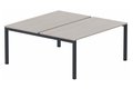 K3 Bench départ 2 plateaux fixes 160x80cm encombrement 160x165cm, plateau acacia, structure anthracite