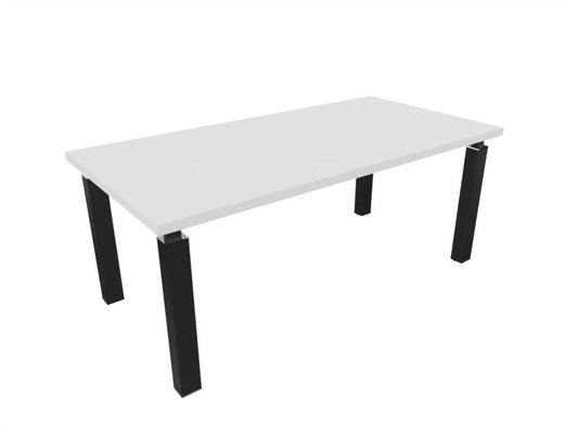[Pas de famille] - [Pas de sous famille] - X4 Table de bureau 200x100cm sur pieds noir/ blanc - sur délai