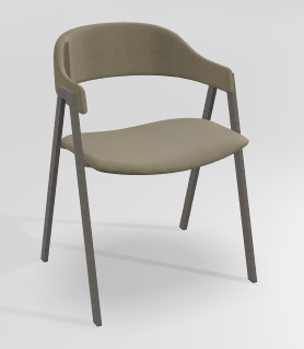 CHAISES ET TABOURETS - Pour tables standards, ht 75 cm, piétement 4 pieds - POPEYE Chaise L.53xP.43xH.77.5cm-hauteur assise 46cm