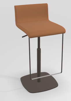 CHAISES ET TABOURETS - Réglables en hauteur - COCKTAIL Tabouret -Finitions : MOSAIC OCRE (M318) / PIETEMENT EPOXY : structure coloris BRONZE MAT (EP89)