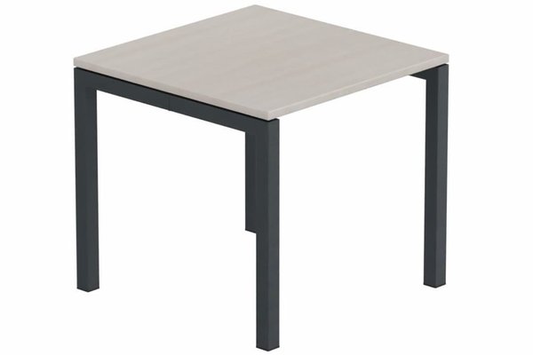 TABLES DE FORMATION - Composables piétement "Arche" - Module composable pied arche L.80xP.80cm, départ, plateau acacia, structure anthracite