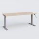 Poste solo 160*70 réglable en hauteur manuel 70-116 cm gamme KPro1. Plateau Hêtre et pietement Aluminium.