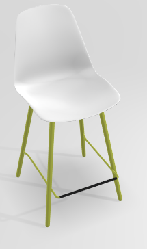 CHAISES ET TABOURETS - Pour tables hauteur 90 cm - PETALE Chaise haute L.46xP.51.5xH.101.5cm-hauteur assise 65.5cm