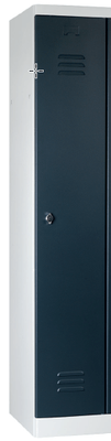 VESTIAIRES MONOBLOC STANDARD - Industrie propre - Vestiaire monobloc STANDARD industrie salissante 1 porte L.40xH.170xP50cm corps gris clair, portes anthracite