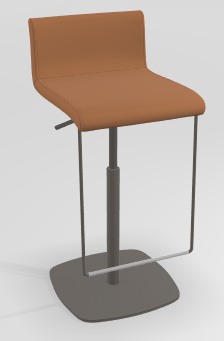 CHAISES ET TABOURETS - Réglables en hauteur - COCKTAIL Tabouret -Finitions : MOSAIC OCRE (M318) / PIETEMENT EPOXY : structure coloris BRUN FONCE MAT (EP88)
