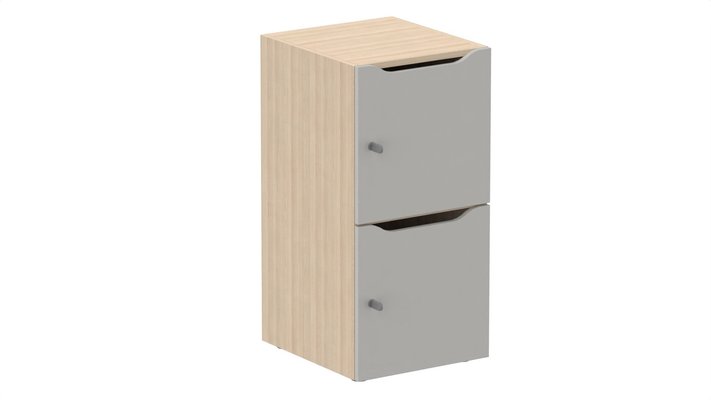 CASIERS - 2 cases - Meuble à cases H.92xL.45xP.50cm - 2 cases H43cm- portes avec découpe en partie haute. serrure à clé
