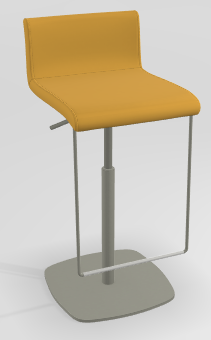 CHAISES ET TABOURETS - Réglables en hauteur - COCKTAIL Tabouret -Finitions : MOSAIC YELLOW (M310) / PIETEMENT EPOXY : structure coloris TAUPE MAT (EP87)