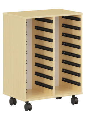 SCOLAIRE - Decouvrir - Meuble à composer PICCOLO mobile 2 colonnes méla. - L70,5xP45xH95 cm - Hêtre miel