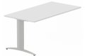 Module composable pied i, L.180xP.80cm, suivant, plateau blanc, structure aluminium, plateau blanc, structure aluminium