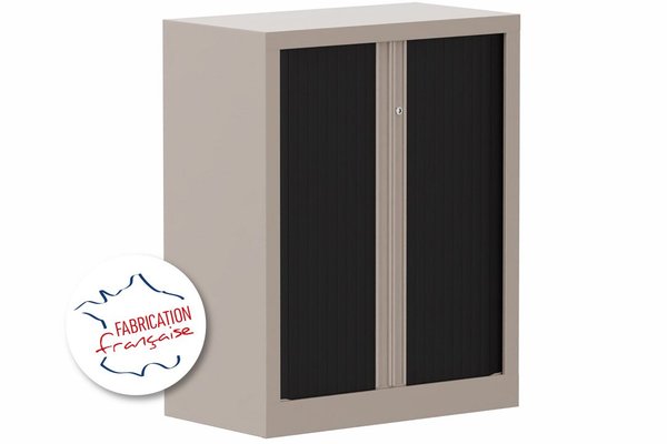 [Pas de famille] - [Pas de sous famille] - Armoire à rideaux H100xL80cm 2 tablettes
