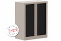 Armoire à rideaux H100xL80cm 2 tablettes