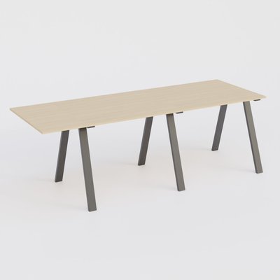 [Pas de famille] - [Pas de sous famille] - Table Keops Métal 340x120 cm de profondeur et hauteur 109 cm . Plateau épaisseur 25mm.