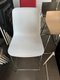 Tabouret hauteur 65 cm , structure luge chromée assise en polypropylène blanche