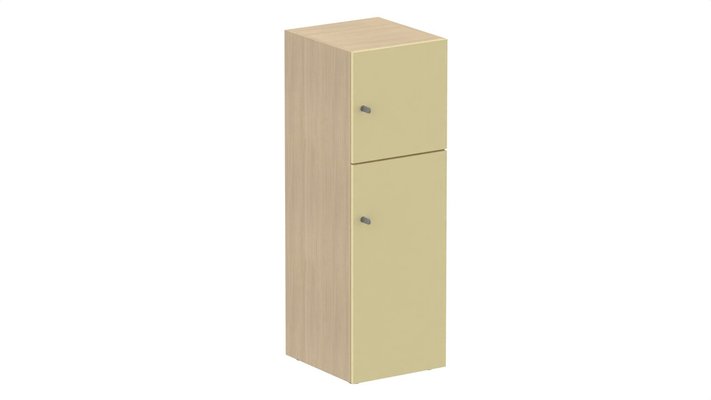CASIERS - 2 cases - Meuble à cases H.137xL.45xP.50cm - 2 cases : 1 x H86cm (en bas) + 1 x H43cm. portes pleine. serrure à clé