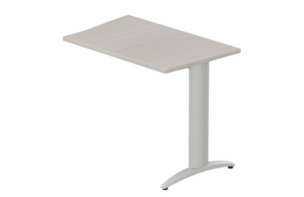 Gamme K2 - Extensions - Plans vagues - Retour vague à gauche 90x60cm sur pied, plateau acacia, structure aluminium
