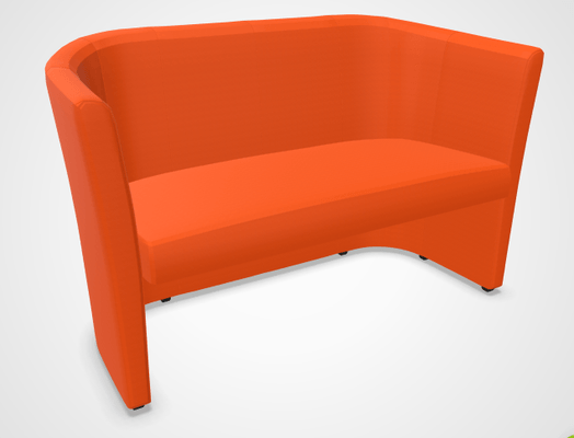 CANAPES - 2 places - CLUB fauteuil 2 places. simili cuir orange -