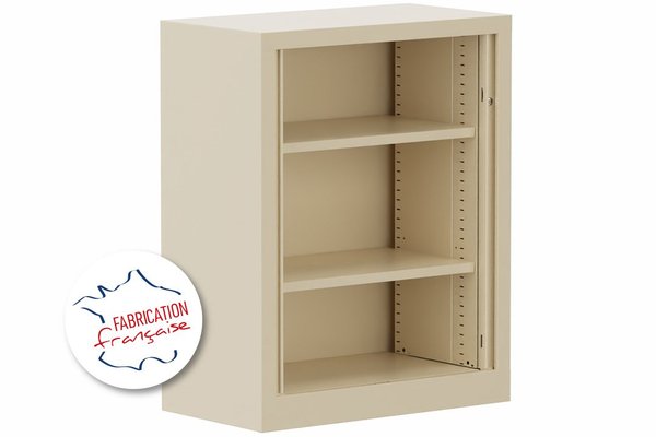 [Pas de famille] - [Pas de sous famille] - Armoire à rideaux H100xL80cm 2 tablettes
