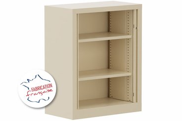 [Pas de famille] - [Pas de sous famille] - Armoire à rideaux H100xL80cm 2 tablettes
