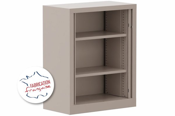 [Pas de famille] - [Pas de sous famille] - Armoire à rideaux H100xL80cm 2 tablettes