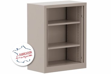 [Pas de famille] - [Pas de sous famille] - Armoire à rideaux H100xL80cm 2 tablettes