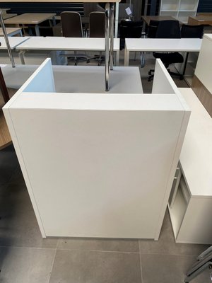 DESTOCKAGE - Bureau - Banque d'accueil Lg : 86 x h : 110 x p 82 cm en mélaminé blanc