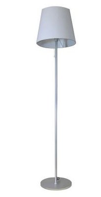 LUMINAIRES - Lampes - CUP  Lampadaire abat jour forme conique tissu BLANC  pietement fin -Haut 155cm