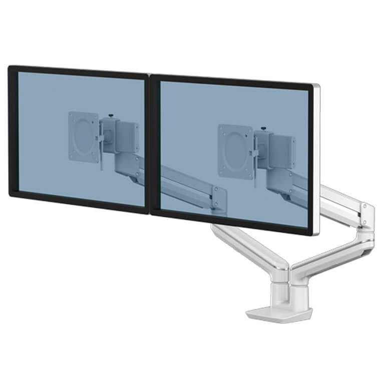 BRAS PORTE-ECRANS DOUBLE SONIK - BLANC