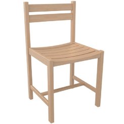 SCOLAIRE - Se Restaurer - Chaise VACANCES 4 pieds bois incolore - T6