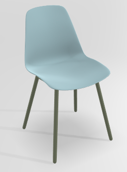 CHAISES ET TABOURETS - Pour tables standards, ht 75 cm, piétement 4 pieds - PETALE Chaise L.44xP.53.5xH.80.5cm-hauteur assise 47cm