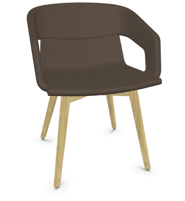 FAUTEUILS/POUFS - 4 pieds bois - MELODY fauteuil 4 pieds bois frêne naturel