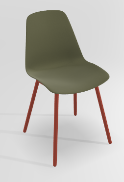 CHAISES ET TABOURETS - Pour tables standards, ht 75 cm, piétement 4 pieds - PETALE Chaise L.44xP.53.5xH.80.5cm-hauteur assise 47cm