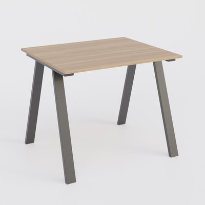 [Pas de famille] - [Pas de sous famille] - Table Keops Métal 140x120 cm de profondeur et hauteur 109 cm . Plateau épaisseur 25mm.