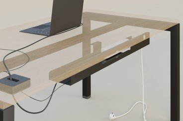 [Pas de famille] - [Pas de sous famille] - Goulotte UNIVERSELLE Longeur 800 x profondeur 125 mm x hauteur 750 mm finition Noir