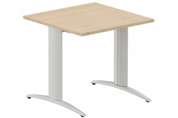 TABLES DE FORMATION - Composables piétement "i" - Module composable pied i, L.80xP.80cm, départ, plateau hêtre, structure aluminium, plateau hêtre, structure aluminium