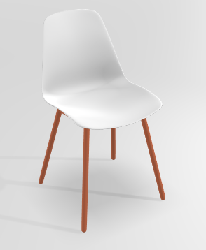 CHAISES ET TABOURETS - Pour tables standards, ht 75 cm, piétement 4 pieds - PETALE Chaise L.44xP.53.5xH.80.5cm-hauteur assise 47cm