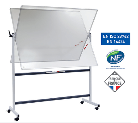 [Pas de famille] - [Pas de sous famille] - Tableau rotatif horizontal émail H.100xL.200cm (ht totale de 185 à 200cm) - PRIX HORS INSTALLATION