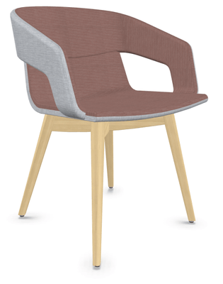 FAUTEUILS/POUFS - 4 pieds bois - MELODY fauteuil 4 pieds bois frêne naturel