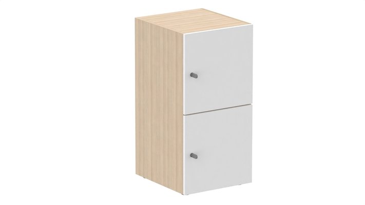 CASIERS - 2 cases - Meuble à cases H.92xL.45xP.50cm - 2 cases H43cm. portes pleine. serrure à clé