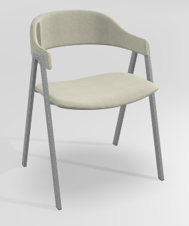 CHAISES ET TABOURETS - Pour tables standards, ht 75 cm, piétement 4 pieds - POPEYE Chaise L.53xP.43xH.77.5cm-hauteur assise 46cm