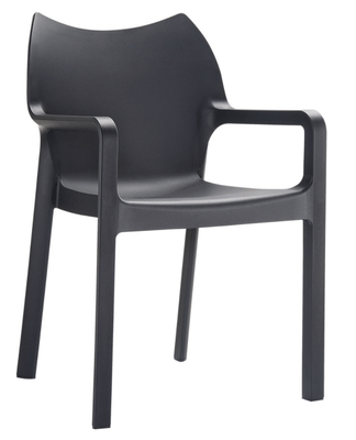 POLYPROPYLENE - FAUTEUILS  - SOFIA-Fauteuil en polypropylène renforcé fibre de verre-Finition noir (PNR)