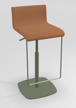 CHAISES ET TABOURETS - Réglables en hauteur - COCKTAIL Tabouret -Finitions : MOSAIC OCRE (M318) / PIETEMENT EPOXY : structure coloris VERT BRONZE MAT (EP60)