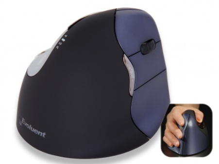 ERGONOMIE - Claviers/Souris/Tapis de souris - Souris ergonomique sans fil pour droitier, coloris noir - sur délai