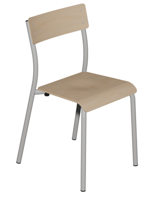 SCOLAIRE - Se Restaurer - Chaise ANDRÉ ass. et dossier bois Blueprotech® pièt. époxy - T6