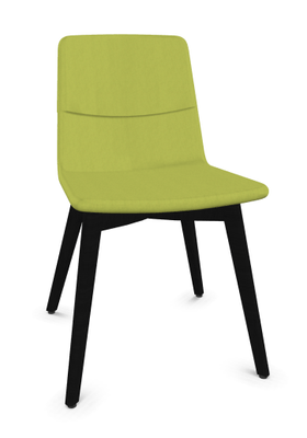 FAUTEUILS/POUFS - 4 pieds bois - MELODY chaise 4 pieds bois frêne teinté noir