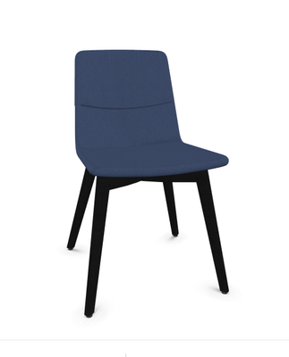 FAUTEUILS/POUFS - 4 pieds bois - MELODY chaise 4 pieds bois frêne teinté noir