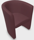 CLUB fauteuil 1 place, simili V coloris bordeaux