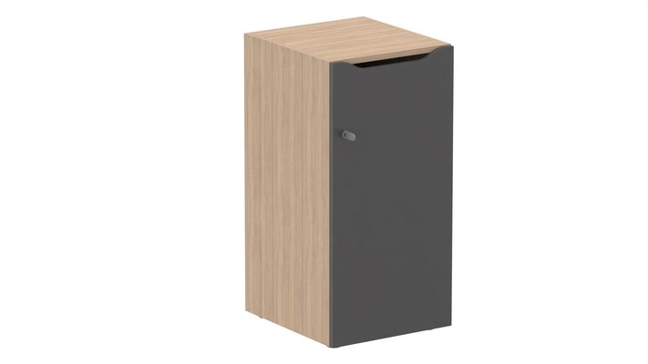 CASIERS - 1 case - Meuble à cases H.92xL.45xP.50cm - 1 case H86cm. porte avec découpe en partie haute. serrure à clé